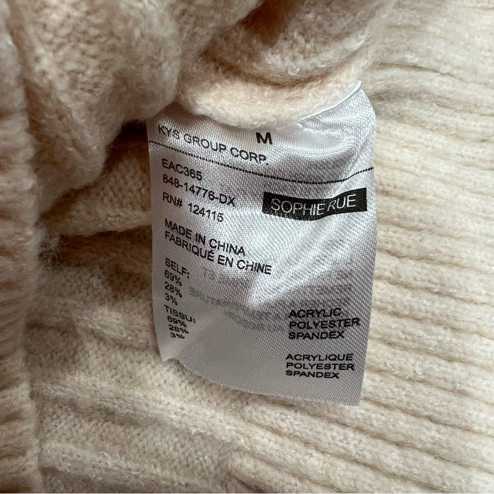 Sophie Rue  by Anthropologie women mock neck ribbed pullover‎ Size M - Picture 8 of 8